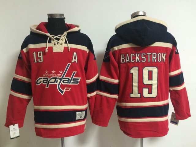 NHL Washington capitals #19 Backstrom Red Hoodie
