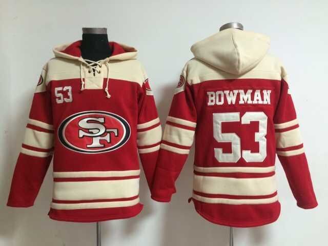 NFL San Francisco 49ers #53 Bowman Red Hoodie
