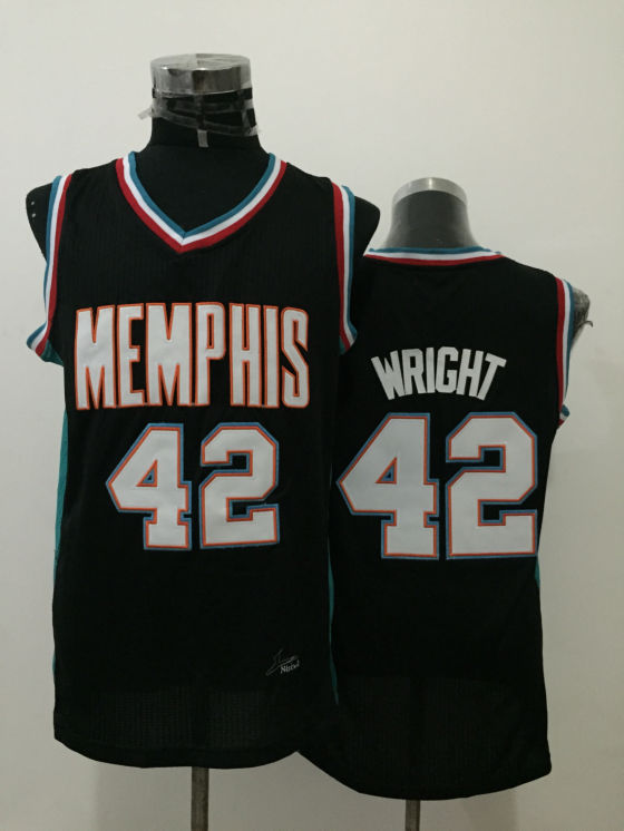 NBA Memphis Grizzlies #42 Wright Black Jersey