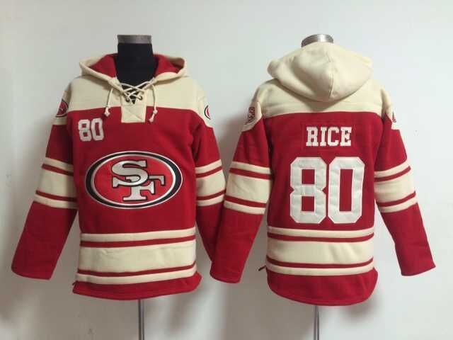 NFL San Francisco 49ers #80 Rice Red Hoodie