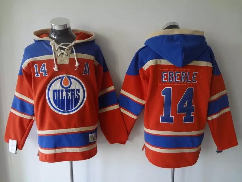 NHL Edmonton Oilers #14 Eberle Orange Hoodie