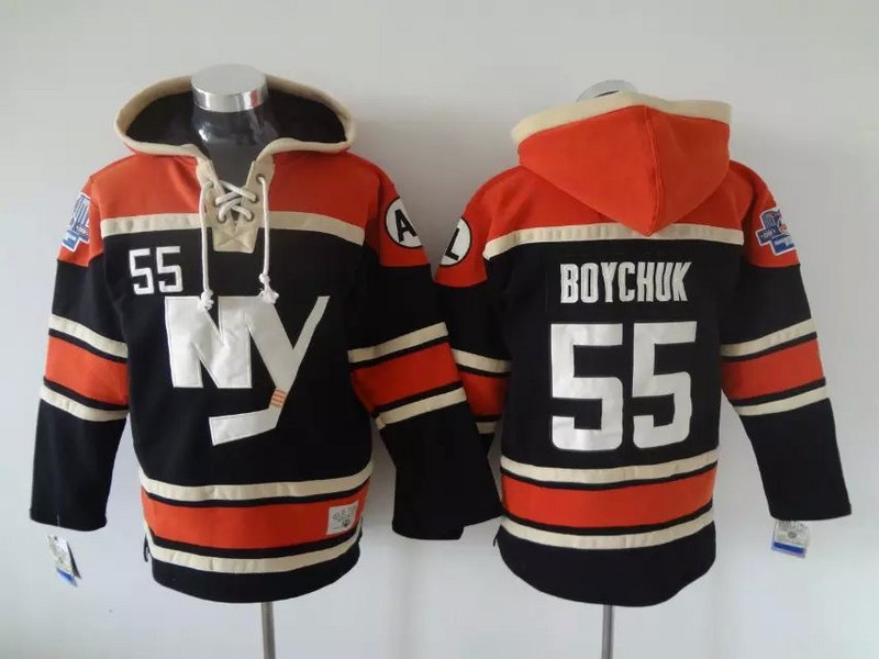 NHL New York Islanders #55 Boychuk Black Hoodie