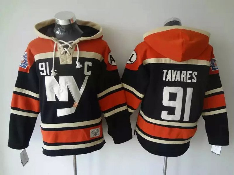 NHL New York Islanders #91 Tavares Black Hoodie