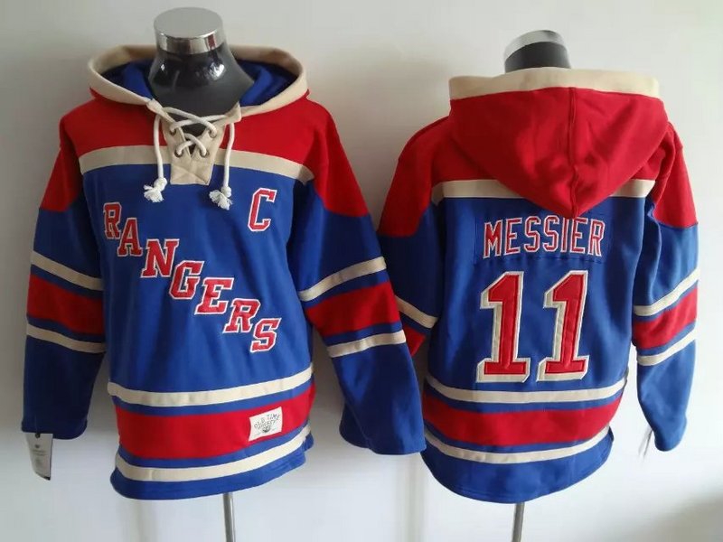 NHL New York Rangers #11 Messier Blue Hoodie