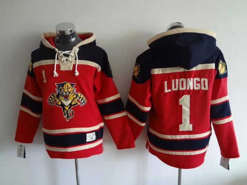 NHL Florida Panthers #1 Luongo Red Hoodie