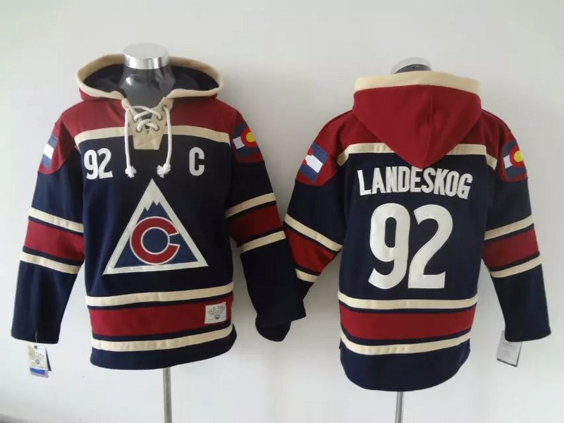 NHL Carolina Hurricanes #92 Landeskog Blue Hoodie