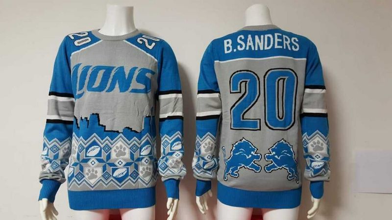 NFL Detriot Lions #20 B.Sanders Sweater