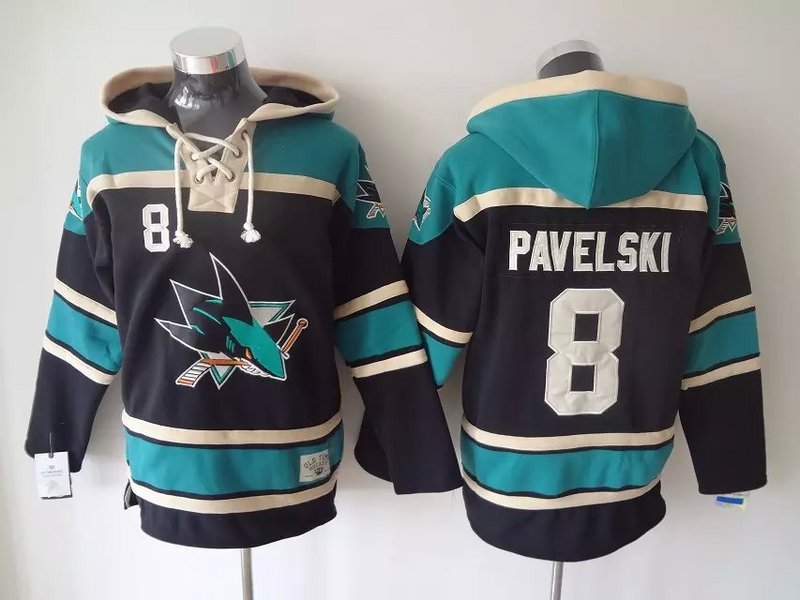 NHL San Jose Sharks #8 Pavelski Black Hoodie
