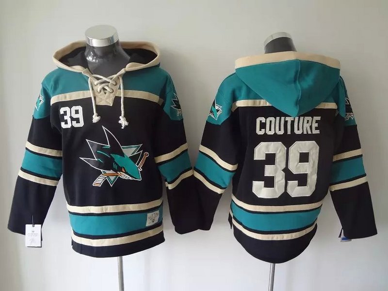 NHL San Jose sharks #19 Couture Black Hoodie