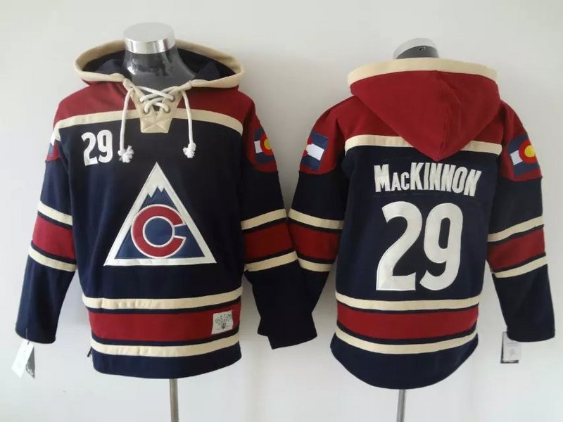 NHL Carolina Hurricanes #29 MacKINNON Blue Hoodie