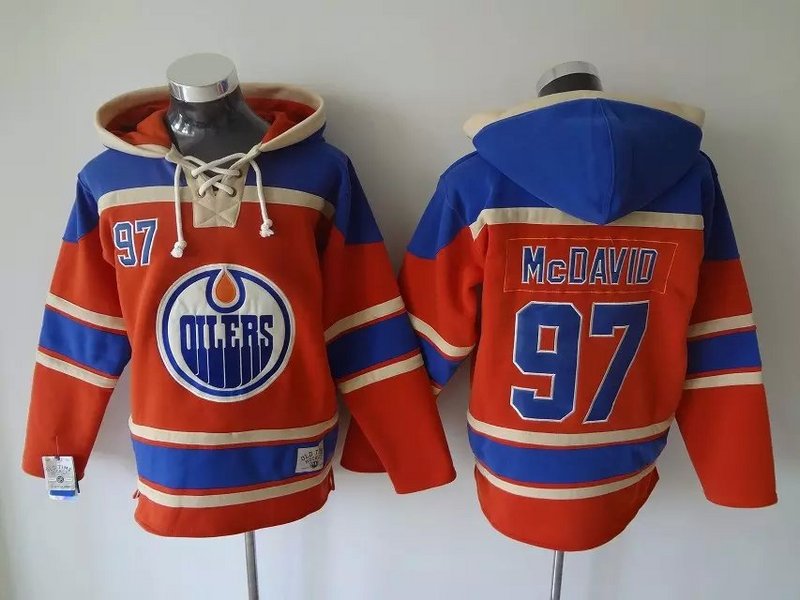 NHL Edmonton Oilers #97 McDavid Orange Hoodie