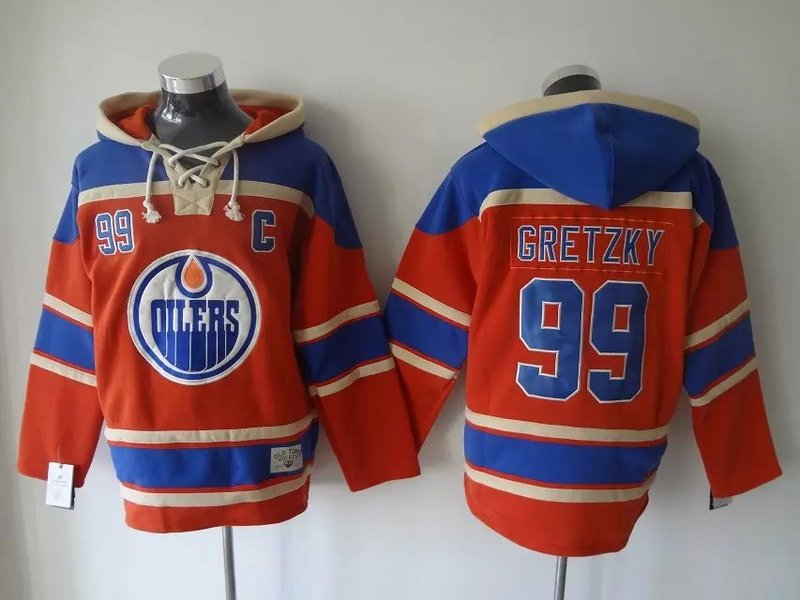 NHL Edmonton Oilers #99 Gretzky Orange Hoodie