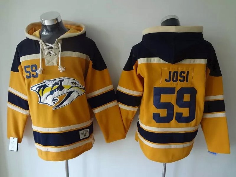 NHL Nashville Predators #59 Josi Yellow Hoodie