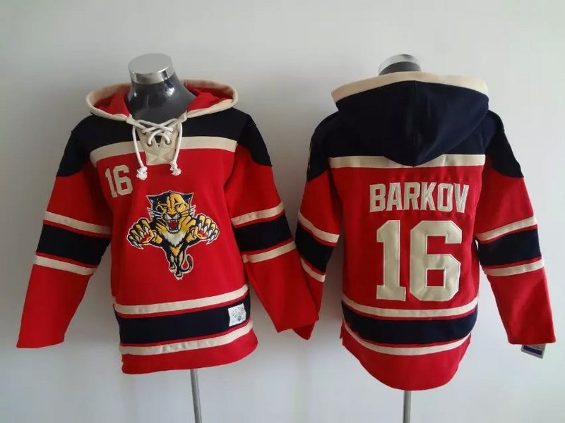 NHL Florida Panthers #16 Barkov Red Hoodie
