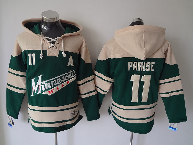 NHL Minnesota Wild #11 Parise Green Hoodie