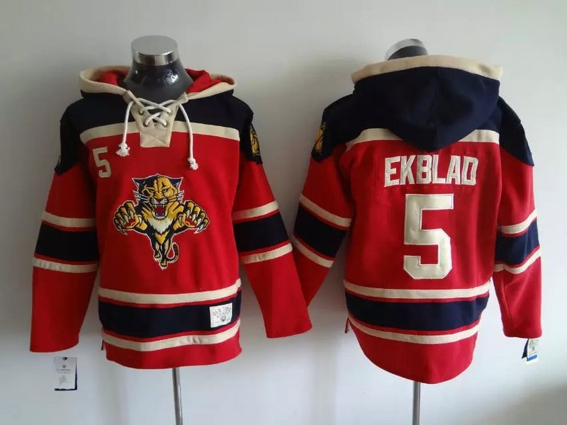 NHL Florida Panthers #5 Ekblad Red Hoodie