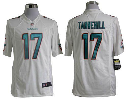 Youth Nike NFL Miami Dolphins #17 Tannehill White New Jersey