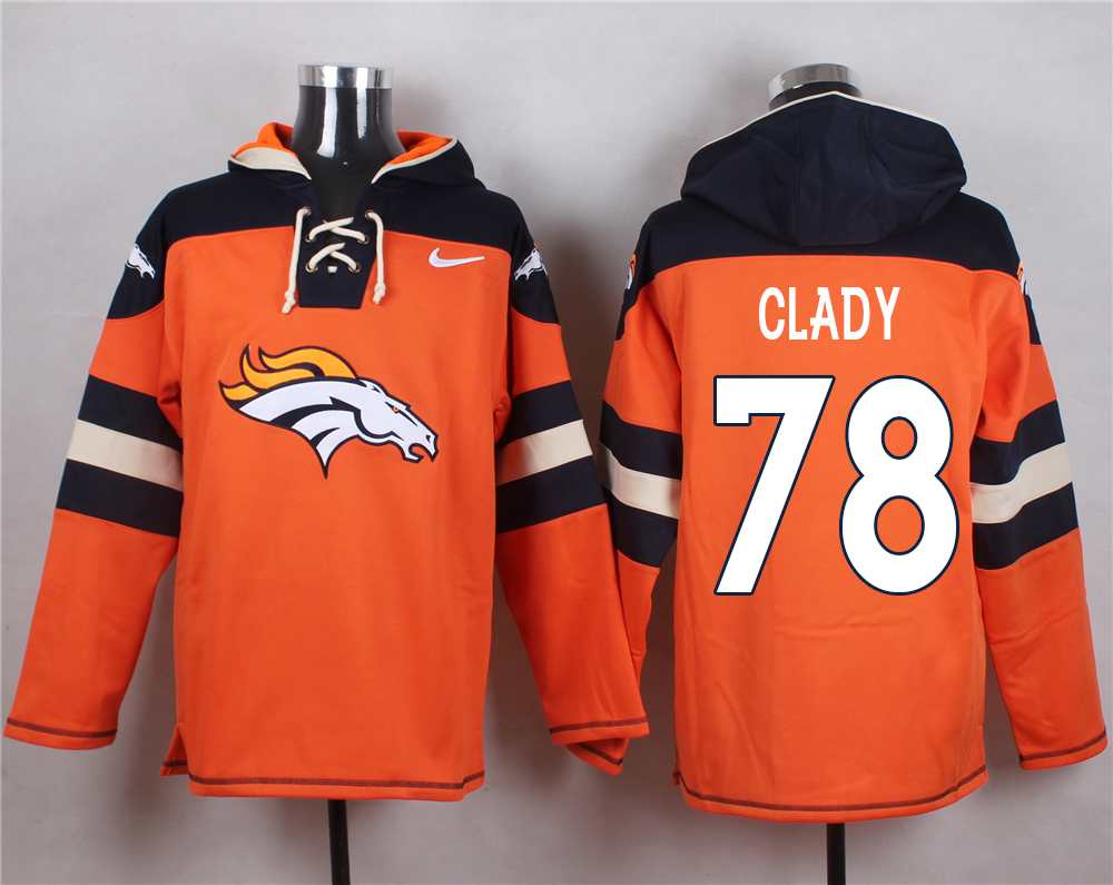 NFL Denver Broncos #78 Clady Orange Hoodie