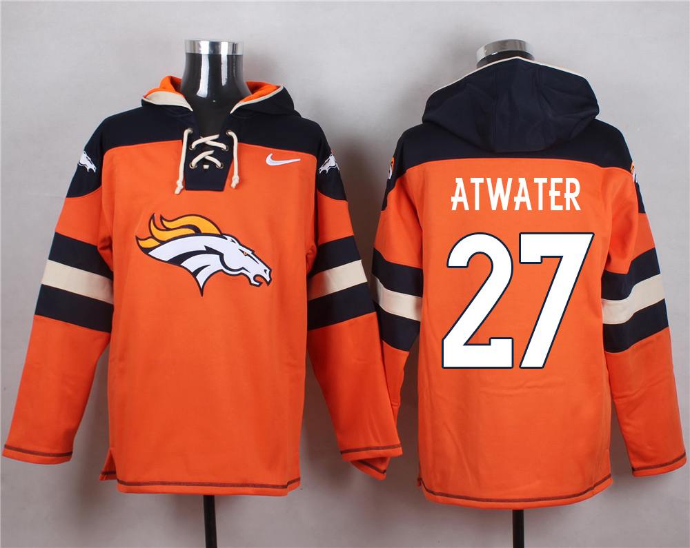 NFL Denver Broncos #27 Atwater Orange Hoodie