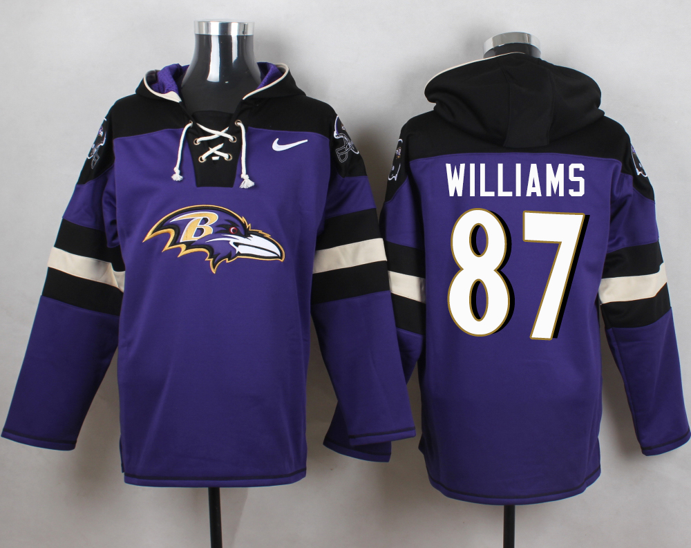 NFL Baltimore Ravens #87 Williams Purple Hoodie