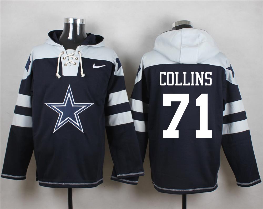 NFL Dallas Cowboys #71 Collins Blue Hoodie