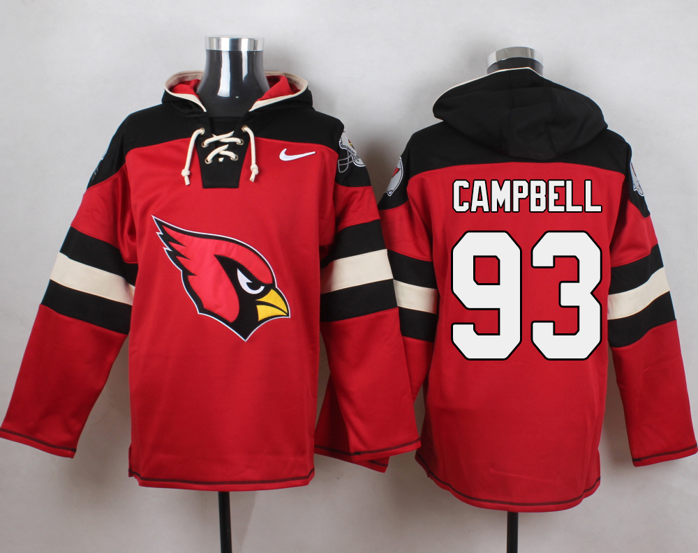 NFL Arizona Cardinals #93 Campbell Red Hoodie