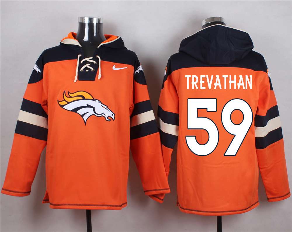 NFL Denver Broncos #59 Trevathan Orange Hoodie
