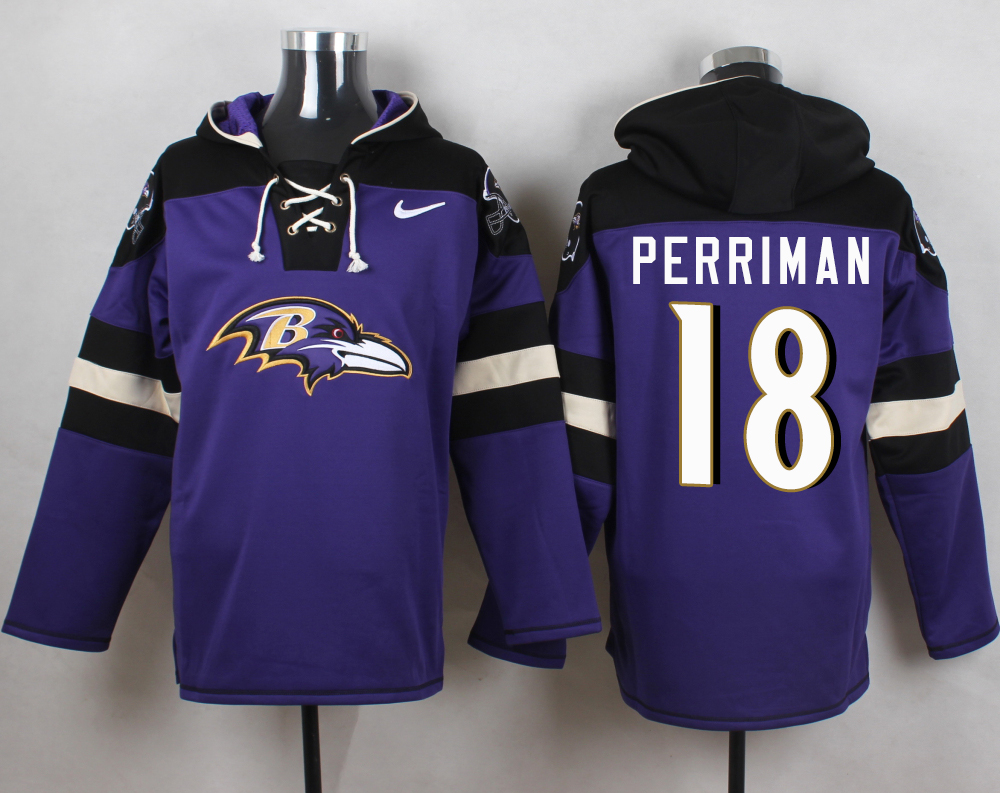 NFL Baltimore Ravens #18 Perriman Purple Hoodie