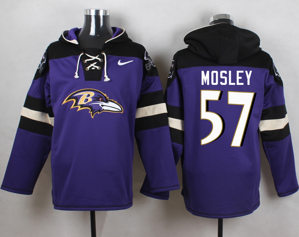 NFL Baltimore Ravens #57 Mosley Purple Hoodie