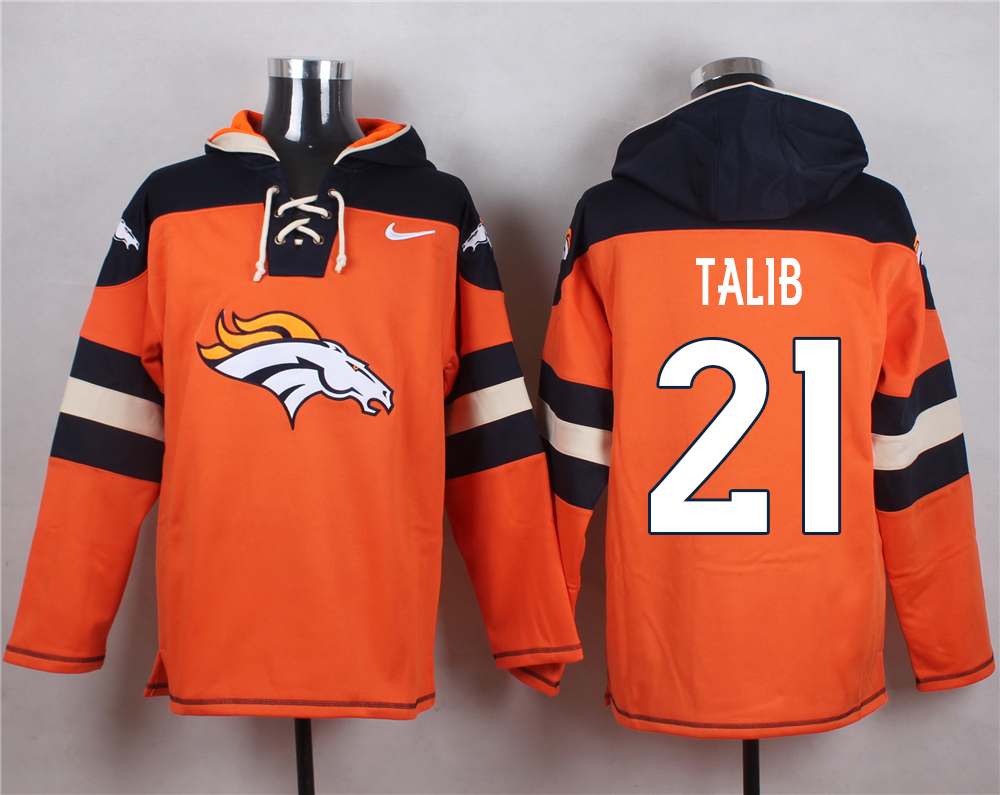 NFL Denver Broncos #21 Talib Orange Hoodie