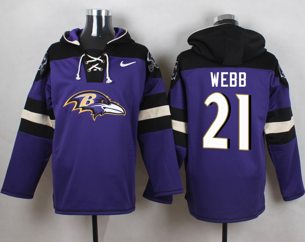 NFL Baltimore Ravens #21 Webb Purple Hoodie