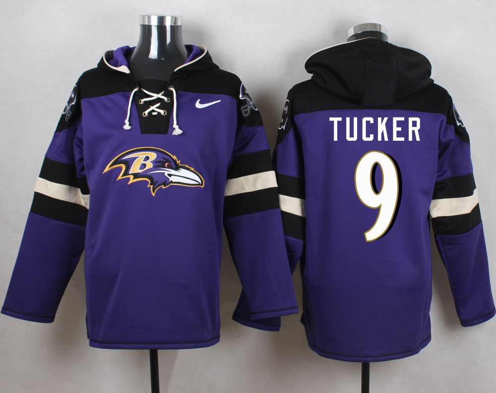 NFL Baltimore Ravens #9 Tucker Purple Hoodie