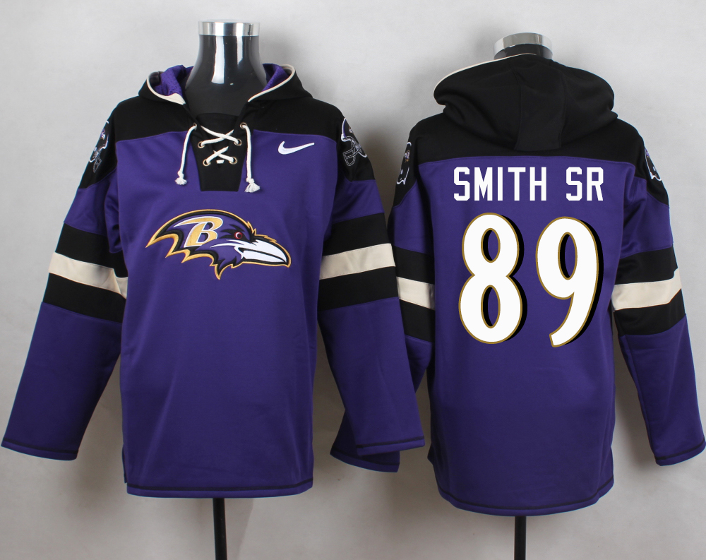 NFL Baltimore Ravens #89 Smith SR Purple Hoodie