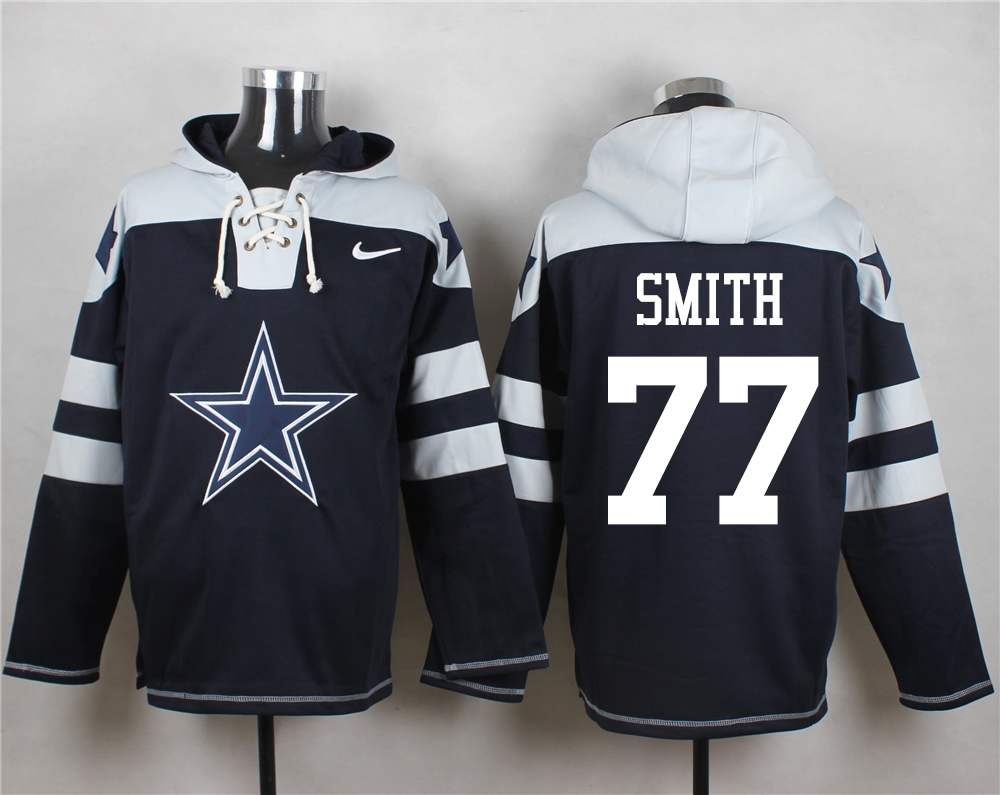 NFL Dallas Cowboys #77 Smith Blue Hoodie