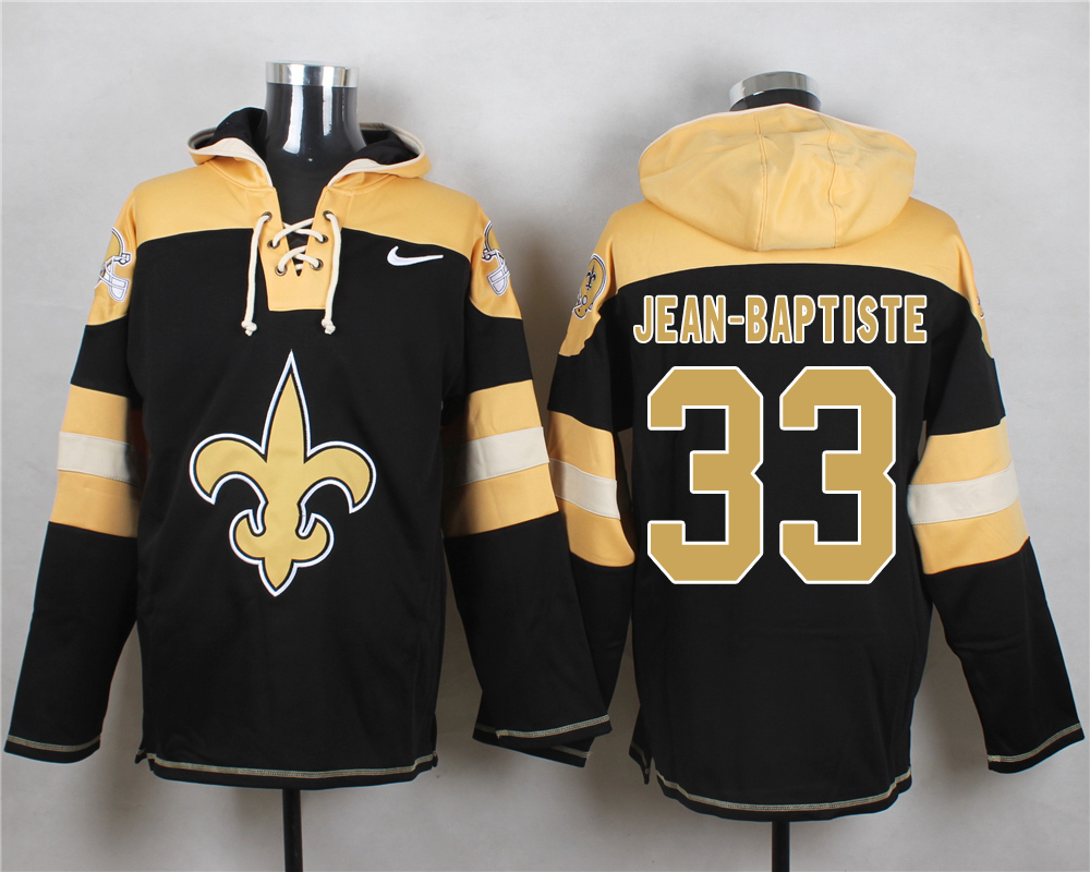 NFL New Orleans Saints #33 Jean-Baptiste Black Hoodie