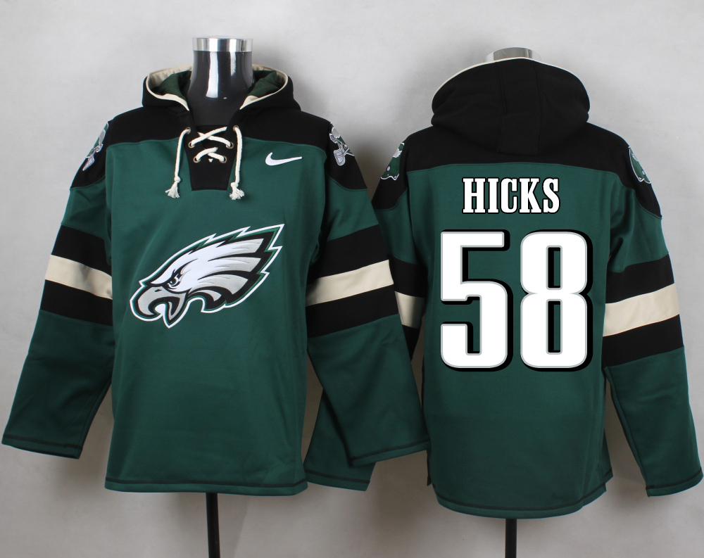 NFL Philadelphia Eagles #58 Hicks Green Hoodie