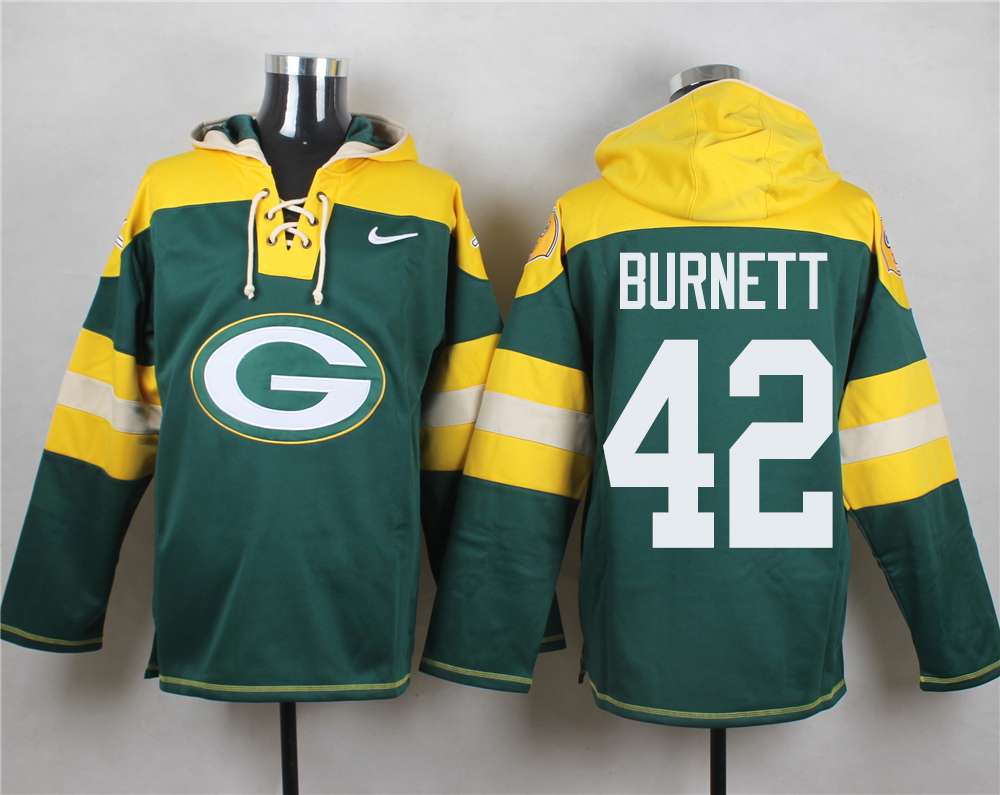 NFL Green Bay Packers #42 Burnett Green Hoodie