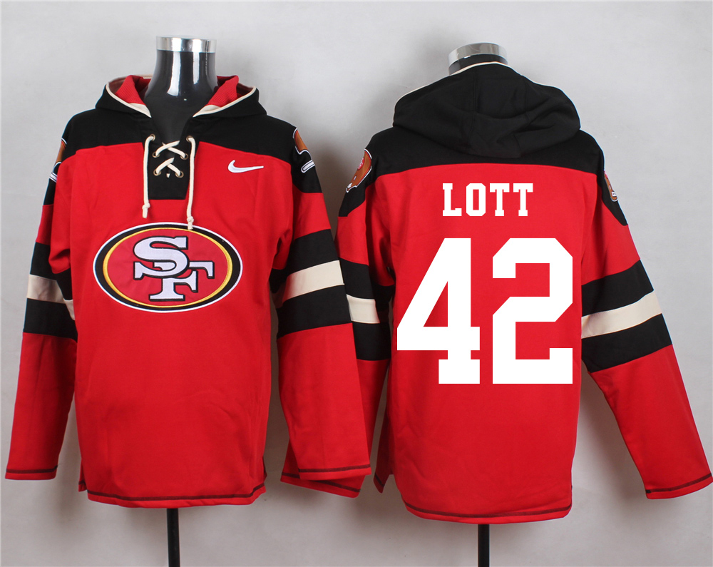 NFL San Francisco 49ers #42 Lott Red Hoodie