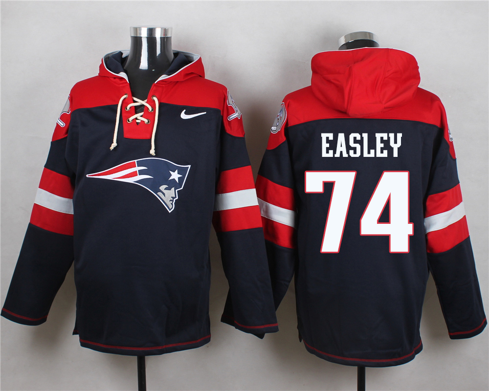 NFL New England Patriots #74 Easley Blue Hoodie