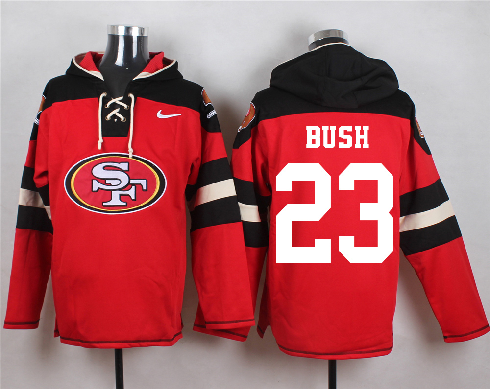 NFL San Francisco 49ers #23 Bush Red Hoodie