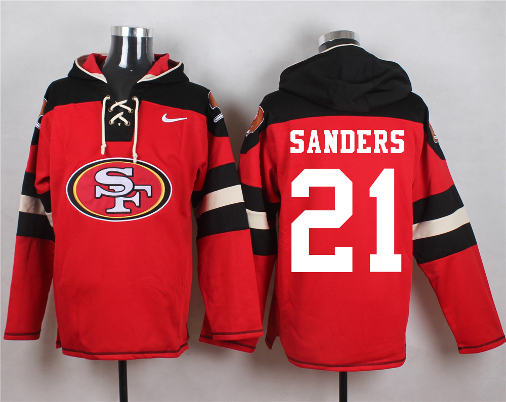 NFL San Francisco 49ers #21 Sanders Red Hoodie