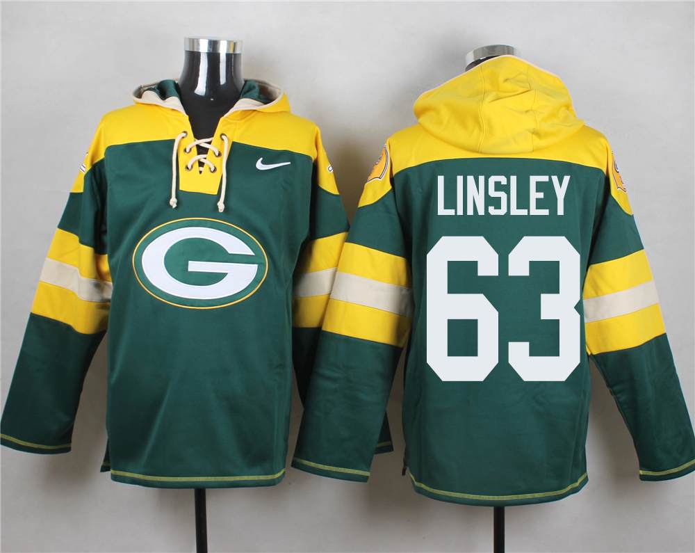 NFL Green Bay Packers #63 Linsley Green Hoodie