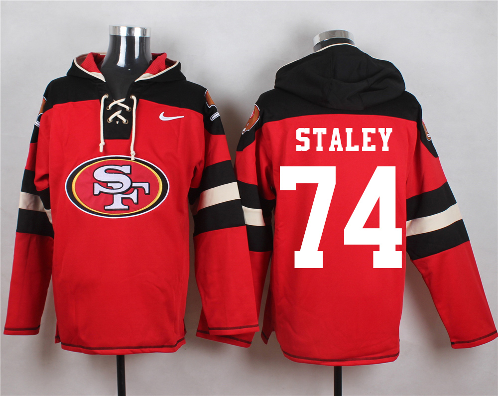 NFL San Francisco 49ers #74 Staley Red Hoodie
