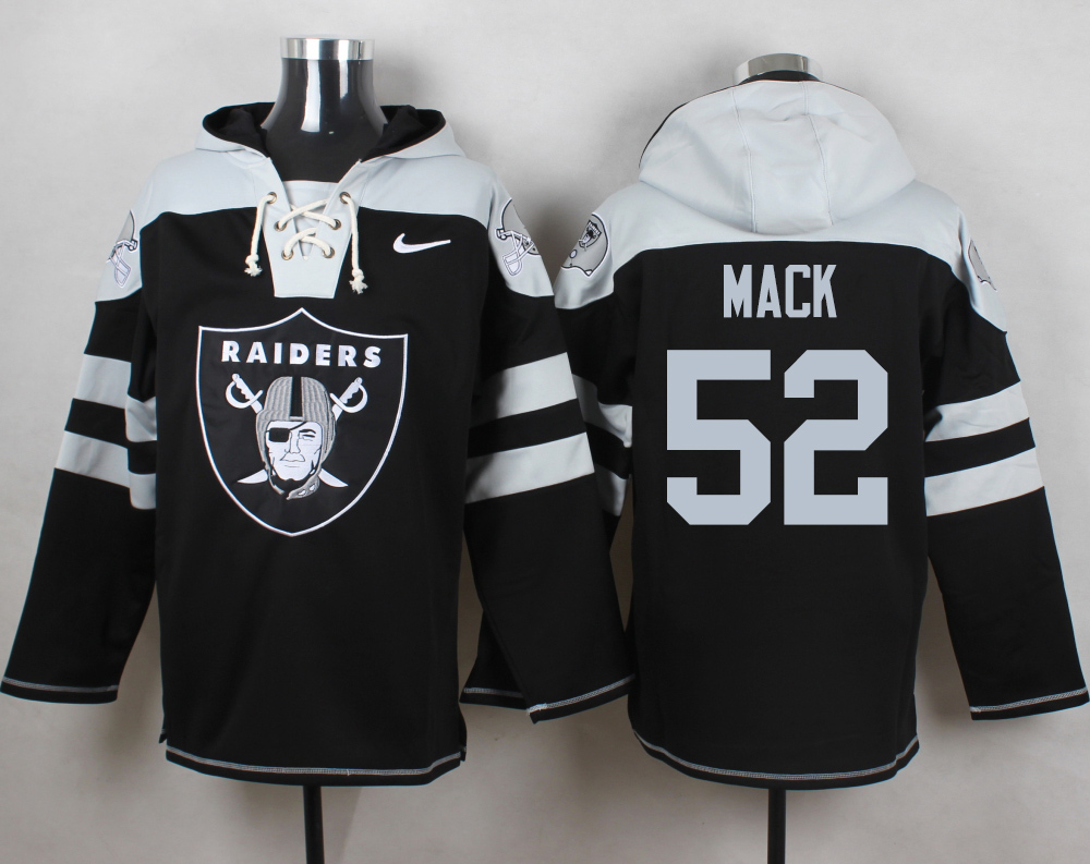 NFL Oakland Raiders #52 Mack Black Hoodie