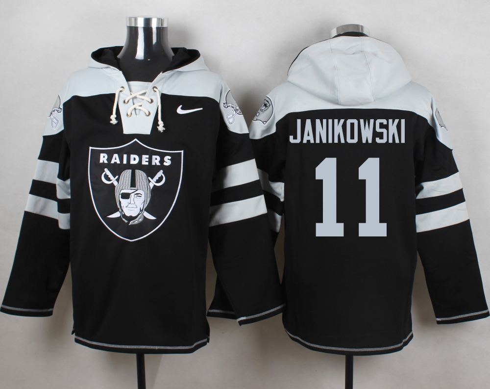 NFL Oakland Raiders #11 Janikowski Black Hoodie