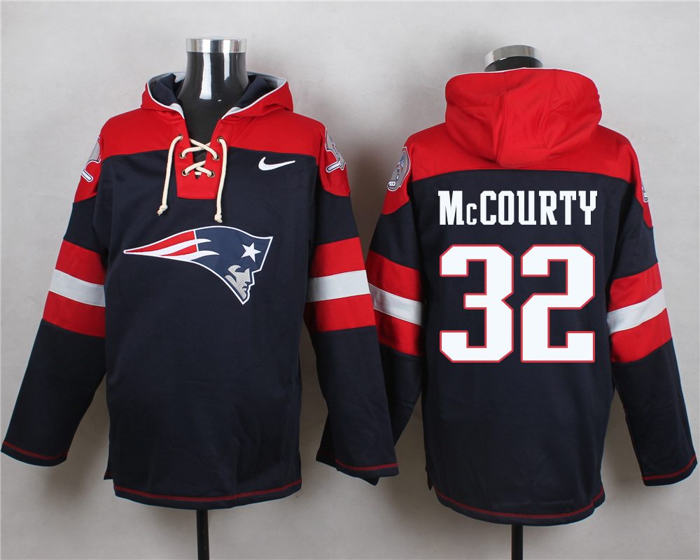 NFL New England Patriots #32 McCourty Blue Hoodie