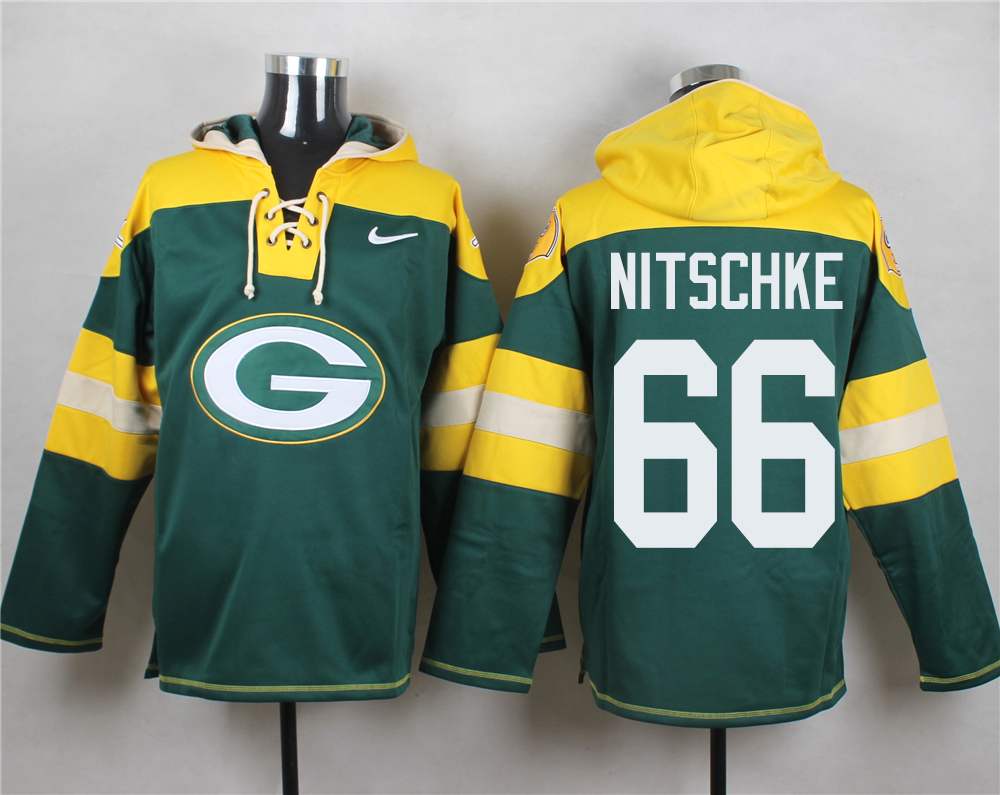 NFL Green Bay Packers #66 Nitschke Green Hoodie