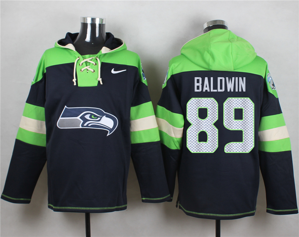 NFL Seattle Seahawks #89 Baldwin D.Blue Hoodie