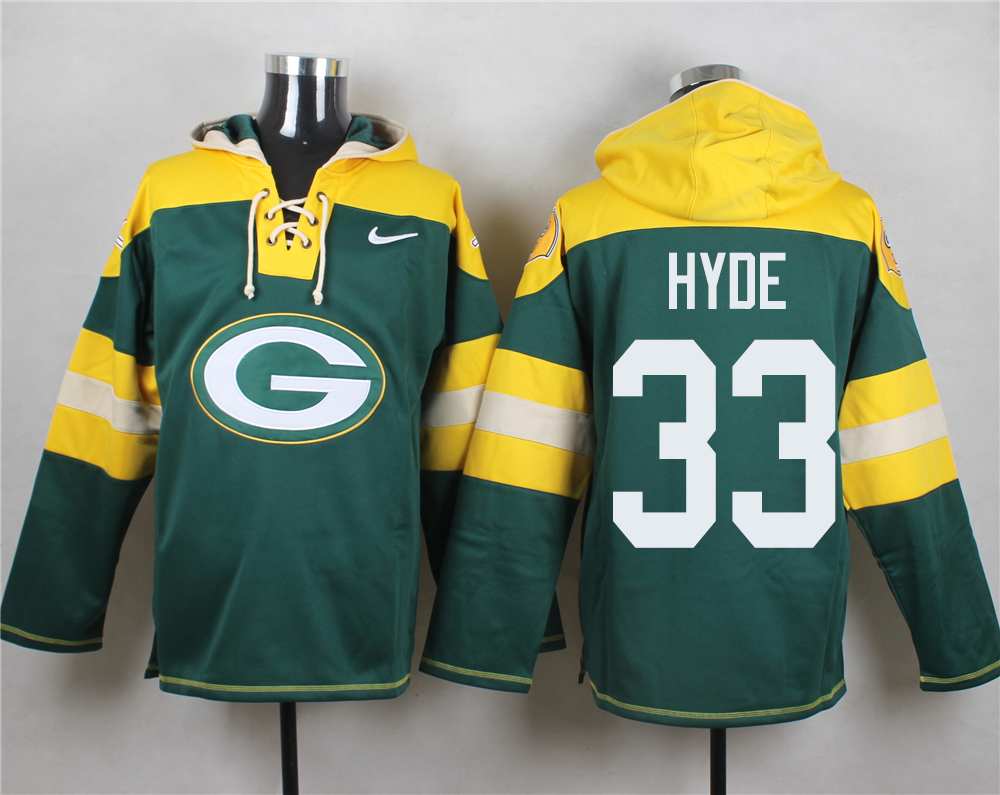 NFL Green Bay Packers #33 Hyde Green Hoodie