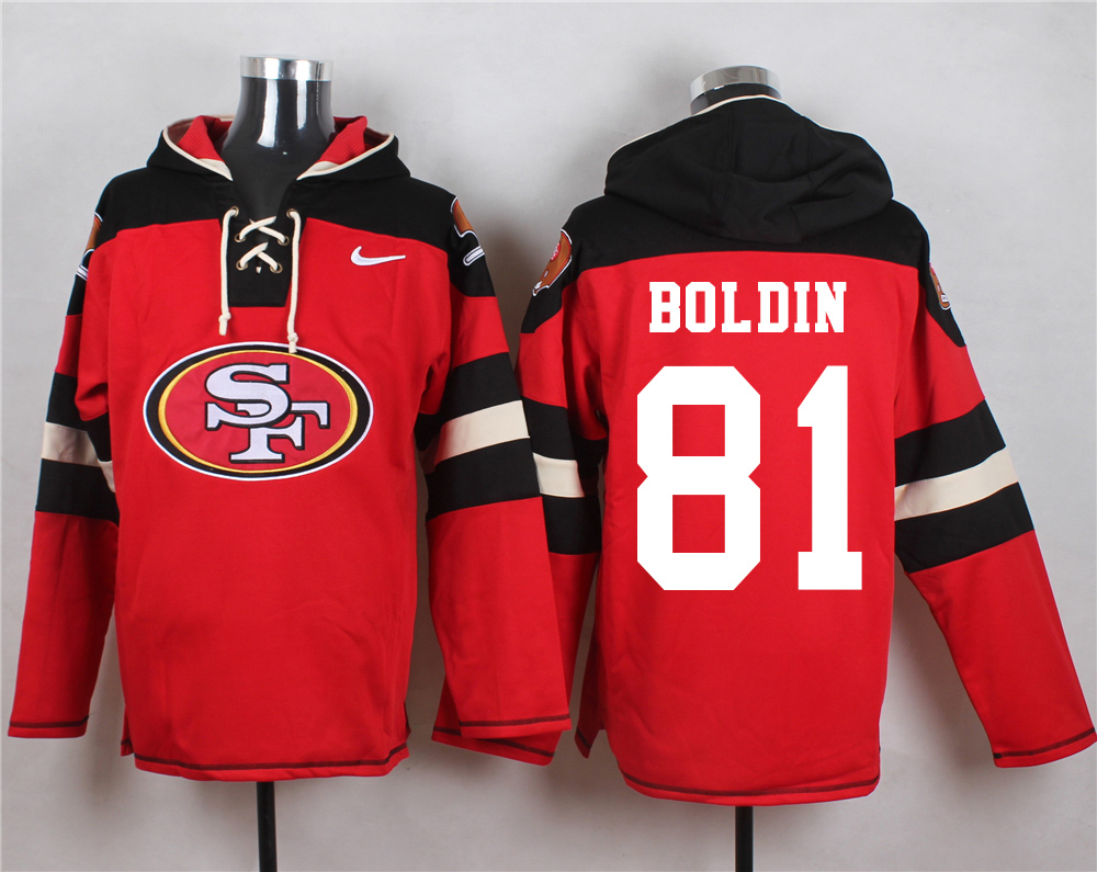 NFL San Francisco 49ers #81 Boldin Red Hoodie